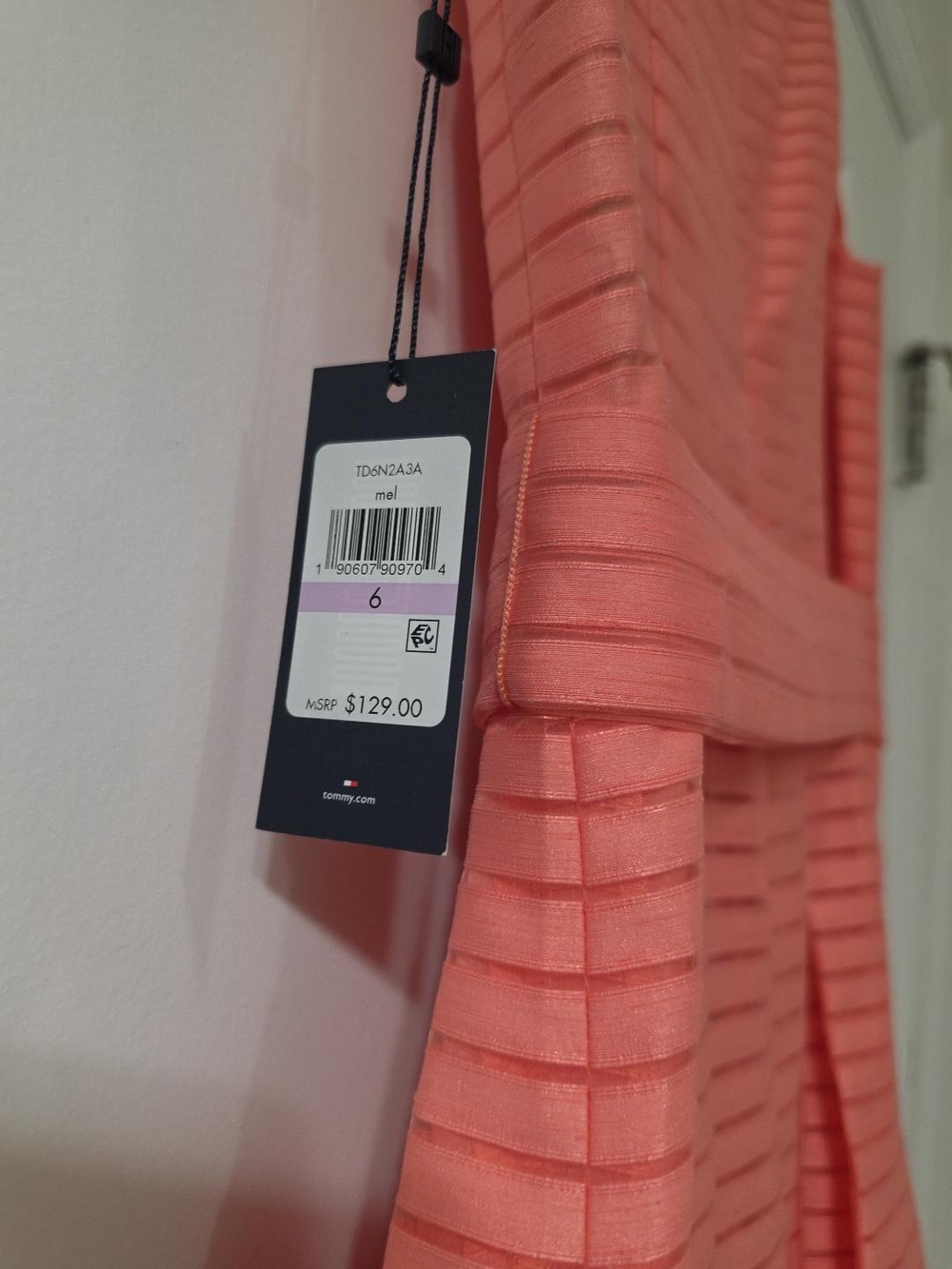 Tommy Hilfiger Girls' Coral Pink Fit-and-Flare Dress